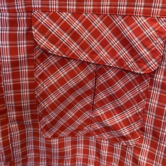 Wranglers reg fit outdoors rust colored check size L - Picture 3 of 5